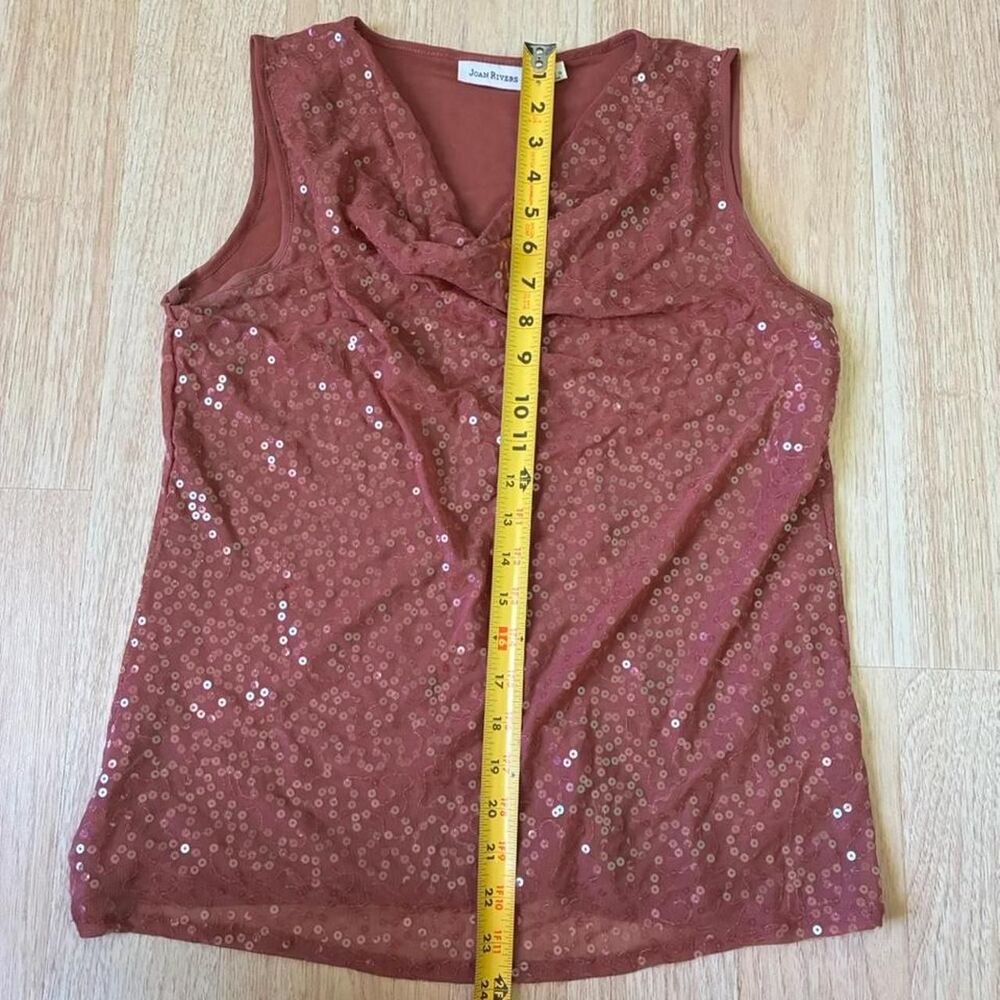 Joan-rivers-classics-collection Women's Pink and Burgundy Vest - Picture 5 of 7